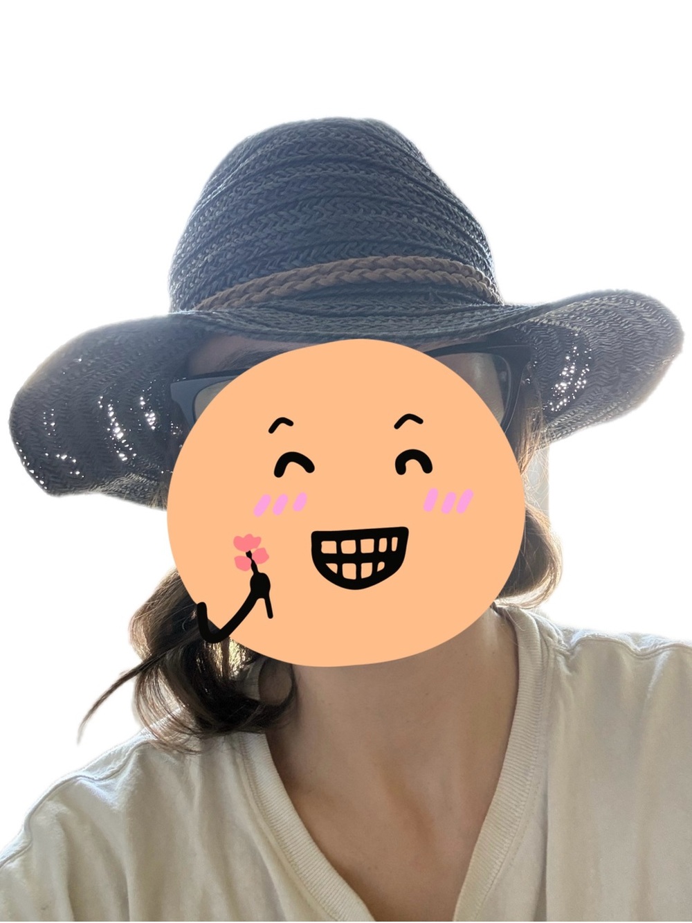 Sarajane Sun Hat with Braided Trim - Black - Picture 9 of 9
